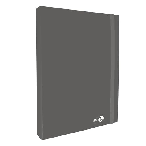 BM BeMore Dokumentenmappe dunkelgrau – Rücken 3, 0123603 – Größe 24 cm x 35 cm x 3 cm – schwerer Einband glänzend laminiert – Packung mit 1 Stück von BM BeMore