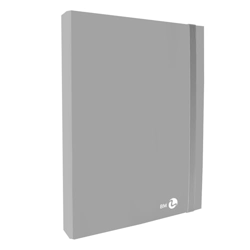BM BeMore Dokumentenmappe hellgrau – Rücken 3, 0123600 – Größe 24 cm x 35 cm x 3 cm – schwerer, glänzender Einband – Packung mit 1 Stück von BM BeMore