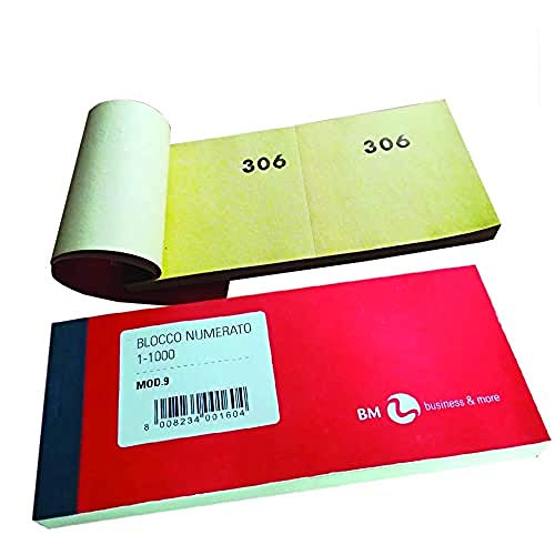 Bm – BeMore Mod 9 – Zahlenblöcke von 1 bis 1000 – Format 13 cm x 6 cm – Packung mit 10 bunten Blöcken – Events, Partys, Messen, Lotterien und Leckereien Bm – BeMore Mod 9 – Zahlenblöcke von 1 bis 1000 – Format 13 cm x 6 cm – Packung mit 10 bunten Blöcken – Events, Partys, Messen, Lotterien und Leckereien von BM BeMore