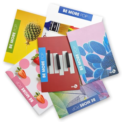 BM BeMore Pop A4 Notizbücher Set | Maxi-Hefte Lineatur 1R für mittlere und obere Schulen | Aesthetic Notizbücher mit Einband sortiert – 10 Stück, Papier 100 g/m² von BM BeMore