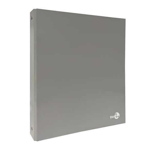 BM BeMore Ringordner, hellgrau, 0123582 – Größe 21 cm x 32 cm – schwerer, glänzender laminierter Einband – Packung mit 5 Stück – Farbe hellgrau von BM BeMore