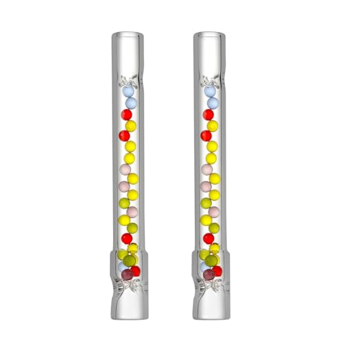 Glas-Mundstück für Arizer Solo 3, Air 2 Max – Lang gerade 110 mm mit farbigen Glasperlen, Extra Dickes Glas von The Vapetrix (2er-Pack) von BMTick