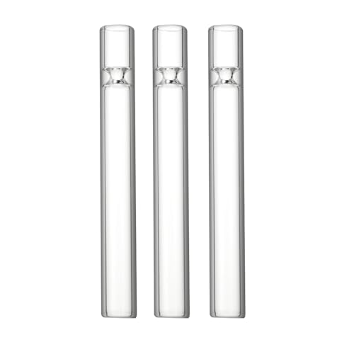 Glas One Hitter Pfeife für Ölbrennen und Aromatherapie, Packung mit 3 von BMTick