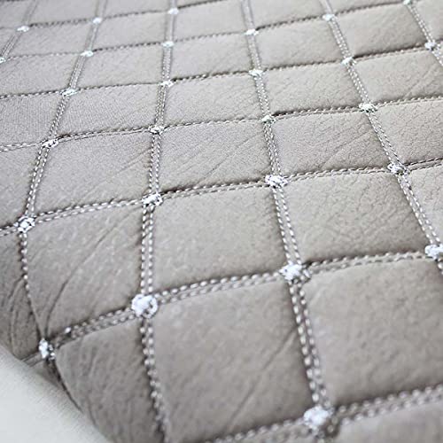 Kunstleder gesteppt Sanft Kunstseide Möbelstoff 148x100cm Gesteppter Schaumstoff Für DIY-Projekte Automotive Headliner Polsterstoff Kopfteile Home Decor Sofa Reparieren(Size:1.4x10m,Color:10 grey) von BNALU
