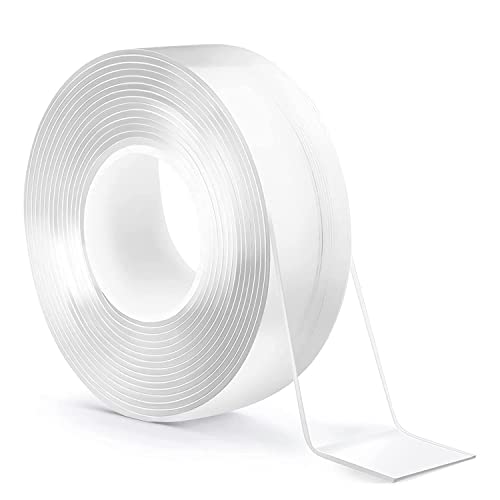 BNCHI 2CM*1MM*3M Nano Doppelseitiges Klebeband Heavy Duty, abnehmbares transparentes starkes klebriges Klebeband für Teppich, Fotos, Wand von BNCHI