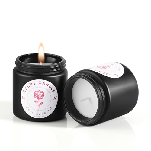 BNG Duftkerzen Geschenkset, Sojawachs Aromatherapie Kerzen der Rose 2 Pack, perfektes entspannendes Bad & Home Set für Frauen, Männer, Geburtstage, Hochzeiten von BNG
