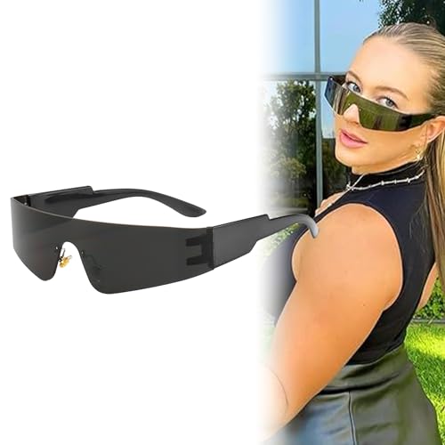 Futuristische Sonnenbrille, Futuristische Partybrille, Space Brille, Futuristische Brille, Futuristische Verspiegelte Sonnenbrille, Fun Schnelle Brille Rave, Hässliche Zyklop Sonnenbrille, Schwarz Futuristische Sonnenbrille, Futuristische Partybrille, Space Brille, Futuristische Brille, Futuristische Verspiegelte Sonnenbrille, Fun Schnelle Brille Rave, Hässliche Zyklop Sonnenbrille, Schwarz von BNOYONERAS