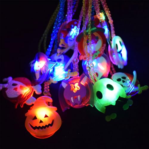 Halloween Blinkende Led Party Halsketten, Halloween Party Favors für Kinder, Led Halsketten Spielzeug Kinder, LED Leuchtspielzeug Partyartikel für Halloween Karneval Party Mitgebsel, 6 Stück Halloween Blinkende Led Party Halsketten, Halloween Party Favors für Kinder, Led Halsketten Spielzeug Kinder, LED Leuchtspielzeug Partyartikel für Halloween Karneval Party Mitgebsel, 6 Stück von BNOYONERAS