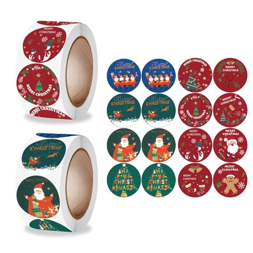 Weihnachten Sticker Rolle, Selbstklebend Merry Christmas Sticker, Weihnachten Aufkleber, 1000 Stück Weihnachtssticker, für Weihnachtskarten, Scrapbooking, Umschlag, Geschenktüten, Papiertüten Weihnachten Sticker Rolle, Selbstklebend Merry Christmas Sticker, Weihnachten Aufkleber, 1000 Stück Weihnachtssticker, für Weihnachtskarten, Scrapbooking, Umschlag, Geschenktüten, Papiertüten von BNOYONERAS