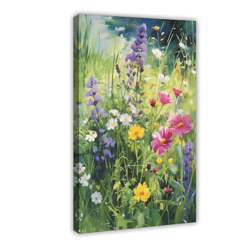BNVJFNE Leinwandposter mit bunten Wildblumen, Gouache, Schlafzimmer, Dekoration, Landschaft, Büro, Raumdekoration, Geschenk, 40 x 60 cm BNVJFNE Leinwandposter mit bunten Wildblumen, Gouache, Schlafzimmer, Dekoration, Landschaft, Büro, Raumdekoration, Geschenk, 40 x 60 cm von BNVJFNE