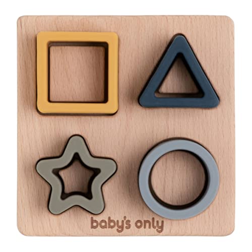 Baby's Only - Formenpuzzle Sortierspiel Earth - Motorikspielzeug Baby - Bunte Montessori Holzspielzeug - Sortierbox mit Vier Figuren - Hochwertigem Silikon - Ab 6 Monaten Baby's Only - Formenpuzzle Sortierspiel Earth - Motorikspielzeug Baby - Bunte Montessori Holzspielzeug - Sortierbox mit Vier Figuren - Hochwertigem Silikon - Ab 6 Monaten von BO BABY'S ONLY