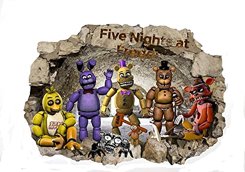 BOARA Fünf-Nächte-bei-Freddys Wandaufkleber FNAF Wandtattoo FNAF Pattern 780mm x 560mm BOARA Fünf-Nächte-bei-Freddys Wandaufkleber FNAF Wandtattoo FNAF Pattern 780mm x 560mm von BOARA