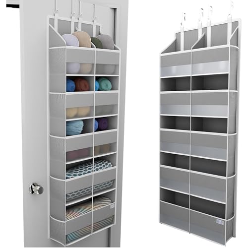 B+P YARNstashr™ Tür-Organizer für die Tür, ideal für Garn, Häkelsachen, Feuchttücher, robuster Organizer für Häkelarbeiten, hinter der Tür und zur Aufbewahrung von Häkeln von BOBBLE + PUFF