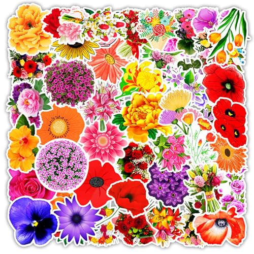 BOBISHE 100 Stück Blumen Sticker, PET Flower Sticker Kinder Wasserfest Scrapbook Aufkleber Set Selbstklebende Blumenaufkleber für Fotoalbum, Laptop, Gästebuch, Koffer, DIY Geburtstagskarten usw BOBISHE 100 Stück Blumen Sticker, PET Flower Sticker Kinder Wasserfest Scrapbook Aufkleber Set Selbstklebende Blumenaufkleber für Fotoalbum, Laptop, Gästebuch, Koffer, DIY Geburtstagskarten usw von BOBISHE