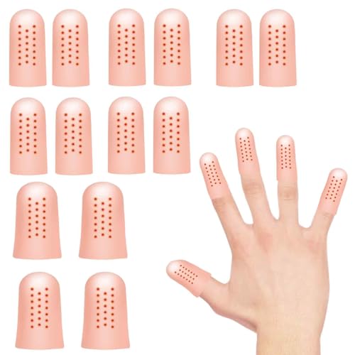 BOBOPACK 14 Stück Silikon Fingerschutz, Fingerkuppenschutz, Perforierter Daumenschutz, Fingerhülsen bei Verletzung Schmerzlinderung, Geeignet für Triggerfinger, Handekzem, Fingerarthritis BOBOPACK 14 Stück Silikon Fingerschutz, Fingerkuppenschutz, Perforierter Daumenschutz, Fingerhülsen bei Verletzung Schmerzlinderung, Geeignet für Triggerfinger, Handekzem, Fingerarthritis von BOBOPACK