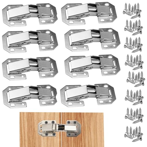 BOBOZHONG Aufschraubscharnier,8 Stück Scharniere Schranktür,Scharniere Öffnungswinkel 90°,Küchenschrank Tür Möbelscharniere Schrankscharnier,Schränke Tür Eckanschlag,77mm x 32mm BOBOZHONG Aufschraubscharnier,8 Stück Scharniere Schranktür,Scharniere Öffnungswinkel 90°,Küchenschrank Tür Möbelscharniere Schrankscharnier,Schränke Tür Eckanschlag,77mm x 32mm von BOBOZHONG