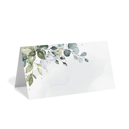 BOBOZHONG Hochzeit Tischkarten,50 Stück Namenskarten zum Beschriften Hochzeit Tischkarten mit Elegantes Design Tischdekoration Platzkarten zum Party Geburtstag Konfirmation Kommunion Taufe Feier von BOBOZHONG