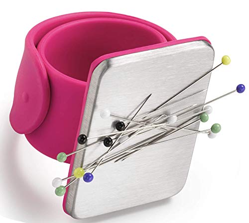 BOBOZHONG Magnetisches Silikon-Armband,1PCS Armnadelkissen magnetisch,Magnetisch Nadelkissen Armband, quadratisches Nadelkissen mit Silikon-Armband-Armband für DIY-Stickerei-Haarspangen von BOBOZHONG