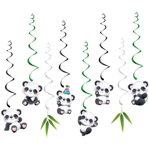 BOBOZHONG Panda Party Deko,Panda Dekorationen Alles Gute Zum Geburtstag Banner,Panda-Dekorationsset für Geburtstagsparty,Panda Kinder Geburtstag Dekoration,Panda Themen Babyparty (03) von BOBOZHONG