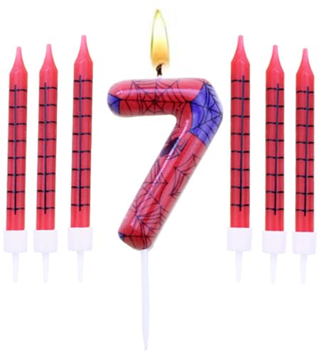 Geburtstagskerzen Set,Geburtstag Zahl Kerzen 7 mit 6Pc Lange Kerzen,Geburtstagskerzen für Kuchen für Mädchen Jungen Frauen Geburtstagsparty Dekorationen Geburtstagskerzen Set,Geburtstag Zahl Kerzen 7 mit 6Pc Lange Kerzen,Geburtstagskerzen für Kuchen für Mädchen Jungen Frauen Geburtstagsparty Dekorationen von BOBOZHONG