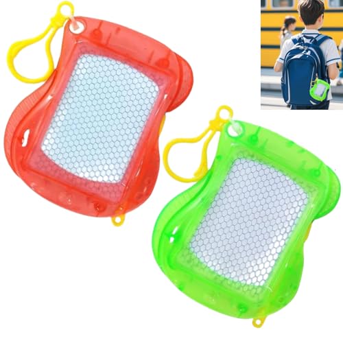 Mini-Zeichenbrett,2 Stück Mini Maltafel mit Schlüsselanhänger,Rucksack-Schlüsselanhänger,Doodle Board,Schreibblock für Bildung,Lernen,Reisen,Partyzubehör,Party Mitgebsel,Geschenktütenfüllung von BOBOZHONG