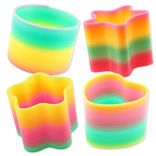 Rainbow Spiral Springs,4PCS Magic Slinky Rainbow Ideal für alle Kinder, Kinderpartys, Geschenke, Partytüten, Preise von BOBOZHONG