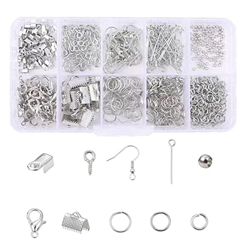 Schmuckherstellung Kit,710 Pcs Ohrringherstellung Zubehör Kit Schmuckherstellung Schmuck Selber Machen Set Schmuck Reparatur mit Jewelry Ergebnisse Kit für Ohrringe Armband Halskette DIY Anfänger von BOBOZHONG