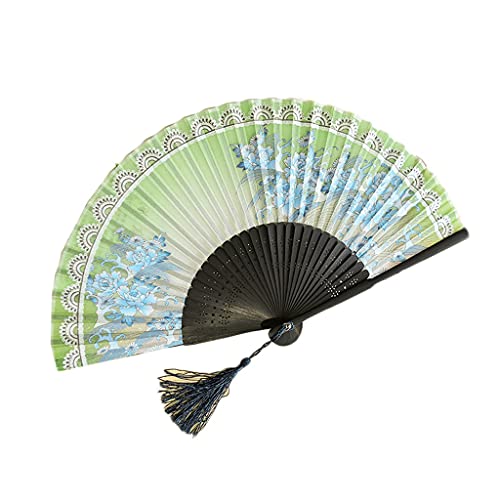 BODHIS Dekoration Faltfächer Handfächer, Tragbarer Antiker Kostümfächer mit Quasten zum Tanzen Hochzeitsfeier Requisiten Dekoration Eleganter Handfächer BODHIS Dekoration Faltfächer Handfächer, Tragbarer Antiker Kostümfächer mit Quasten zum Tanzen Hochzeitsfeier Requisiten Dekoration Eleganter Handfächer von BODHIS