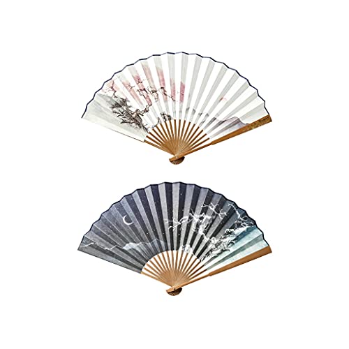 BODHIS Dekoration Faltfächer Handfächer im chinesischen Stil, Riyue Shengheng Hanfu Antiker Faltfächer BODHIS Dekoration Faltfächer Handfächer im chinesischen Stil, Riyue Shengheng Hanfu Antiker Faltfächer von BODHIS