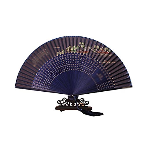 BODHIS Dekoration Faltfächer Handventilatoren im chinesischen Retro-Stil, tragbarer Mini-Faltfächer von BODHIS