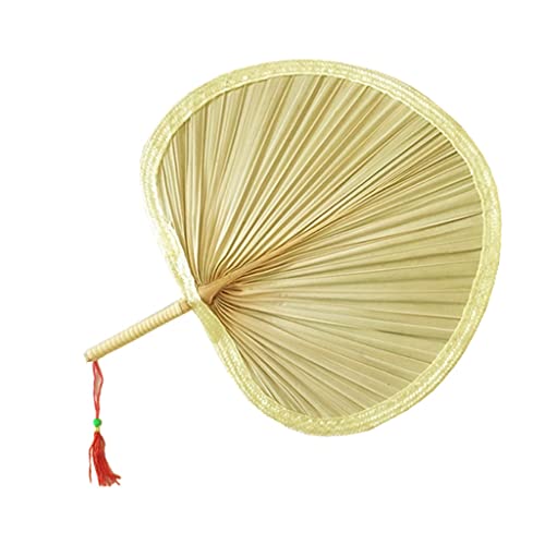 BODHIS Dekorations-Faltfächer, Handfächer, altmodischer handgewebter Rohrkolben-Fächer für Vintage-Party-Kostüm-Party-Dekoration, eleganter Handfächer BODHIS Dekorations-Faltfächer, Handfächer, altmodischer handgewebter Rohrkolben-Fächer für Vintage-Party-Kostüm-Party-Dekoration, eleganter Handfächer von BODHIS