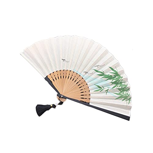 BODHIS Dekorations-Faltfächer, Handfächer mit Quasten, handgefertigter Faltfächer im chinesischen Stil BODHIS Dekorations-Faltfächer, Handfächer mit Quasten, handgefertigter Faltfächer im chinesischen Stil von BODHIS