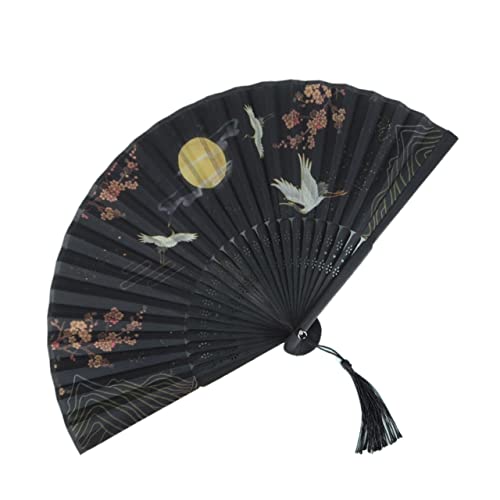 BODHIS Faltfächer aus Seide, Hanfu-Tanz im antiken Stil, weibliche Fee (3 lang, 20 cm) (2 lang, 20 cm) von BODHIS