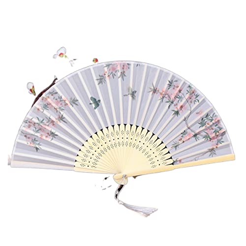BODHIS Faltfächer aus Seide, Hanfu-Tanz im antiken Stil, weibliche Fee (3 lang, 20 cm) (3 lang, 20 cm) von BODHIS