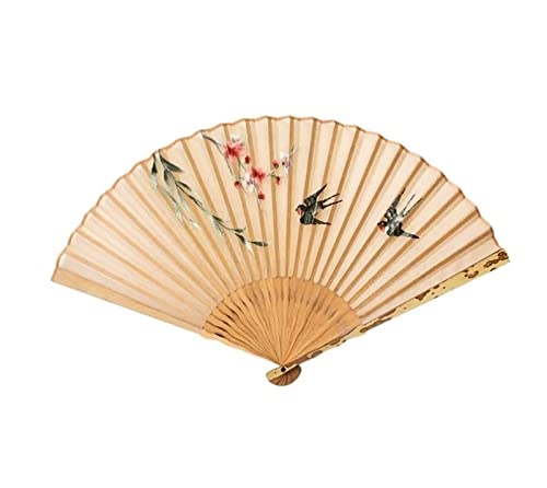 BODHIS Faltfächer für Damen, Handfächer aus Seide, chinesischer Vintage-Stil, Bestickt, Elegante Quaste BODHIS Faltfächer für Damen, Handfächer aus Seide, chinesischer Vintage-Stil, Bestickt, Elegante Quaste von BODHIS
