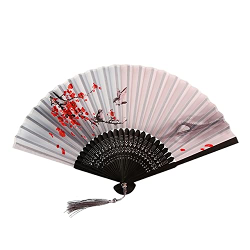 BODHIS Vintage-Stil Seide Faltfächer Klassische Handwerk Ornamente Elegent Dance Hand FanHome Dekoration BODHIS Vintage-Stil Seide Faltfächer Klassische Handwerk Ornamente Elegent Dance Hand FanHome Dekoration von BODHIS