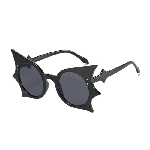 BODOBTF Einzigartige Fledermausförmige Sonnenbrille für Damen, Vintage, lustige 90er-Jahre-Sonnenbrille, modische Neuheit, Gothic-Brille für Halloween, Kostüm, Disco-Party, Schwarz / Grau BODOBTF Einzigartige Fledermausförmige Sonnenbrille für Damen, Vintage, lustige 90er-Jahre-Sonnenbrille, modische Neuheit, Gothic-Brille für Halloween, Kostüm, Disco-Party, Schwarz / Grau von BODOBTF