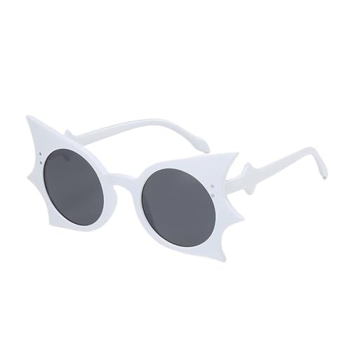 BODOBTF Einzigartige Fledermausförmige Sonnenbrille für Damen, Vintage, lustige 90er-Jahre-Sonnenbrille, modische Neuheit, Gothic-Brille für Halloween, Kostüm, Disco-Party, Weiß / Grau BODOBTF Einzigartige Fledermausförmige Sonnenbrille für Damen, Vintage, lustige 90er-Jahre-Sonnenbrille, modische Neuheit, Gothic-Brille für Halloween, Kostüm, Disco-Party, Weiß / Grau von BODOBTF