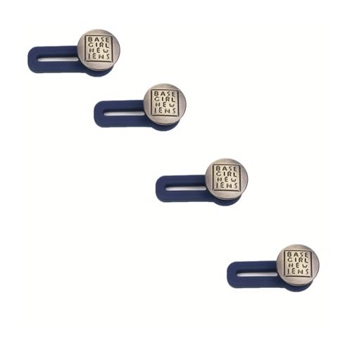 Hosenverlängerungsknöpfe, Bund für Jeans, Kragen, Manschetten, kein Nähen, einziehbare Metallknöpfe (4 Stück I-Stil) von BODOBTF