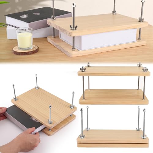 Buchpresse aus Holz, Multifunktionale Manuelle Stabiles Buchbindewerkzeug Praktisches Buchbindezubehör Holzformfaktor Polsterpresse für Zuhause Schule DIY-Buchbindeetiketten Buchpresse aus Holz, Multifunktionale Manuelle Stabiles Buchbindewerkzeug Praktisches Buchbindezubehör Holzformfaktor Polsterpresse für Zuhause Schule DIY-Buchbindeetiketten von BODYGAD