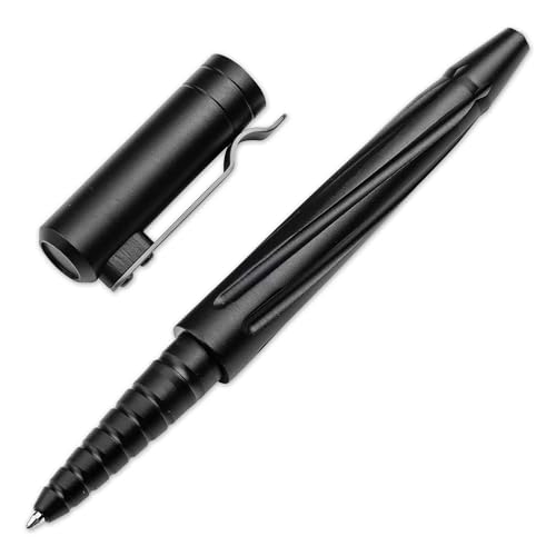 BÖKER PLUS® Twista Pen - taktischer Kugelschreiber mit Notfall-Glasbrecher - Kubotan schwarz - taktischer Stift zur Selbstverteidigung - hochwertiger EDC Tactical Pen mit Clip in Geschenk-Box von BÖKER PLUS