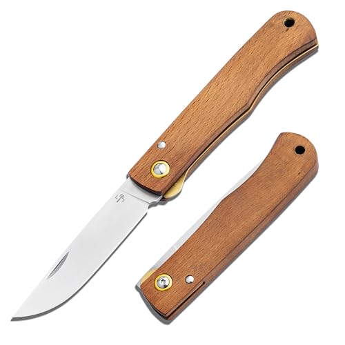 BÖKER PLUS Rusticus Taschenmesser - EDC Messer mit 8,4 cm Klinge aus 420 Stahl - hochwertiges Klapp-Messer mit braunem Rotbuchenholz Griff - Every Day Carry Messer mit Fangriemenöse BÖKER PLUS Rusticus Taschenmesser - EDC Messer mit 8,4 cm Klinge aus 420 Stahl - hochwertiges Klapp-Messer mit braunem Rotbuchenholz Griff - Every Day Carry Messer mit Fangriemenöse von BÖKER PLUS