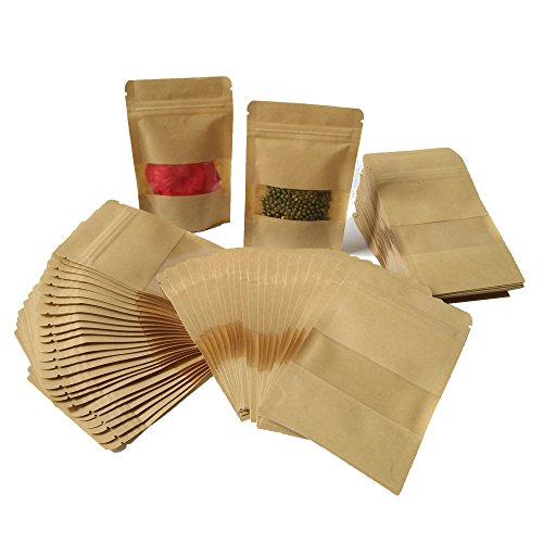 100pcs Zip Kleine Papierbeutel Papiertüten mit Fenster Gewürztüten Kleine Mini Papiertüten Zip Kraftpapierbeutel imprägniern abbaubare Kraftpapier Tüten Beutel kann als SamenBeutel Geschenktüten 100pcs Zip Kleine Papierbeutel Papiertüten mit Fenster Gewürztüten Kleine Mini Papiertüten Zip Kraftpapierbeutel imprägniern abbaubare Kraftpapier Tüten Beutel kann als SamenBeutel Geschenktüten von BOELLRUNO