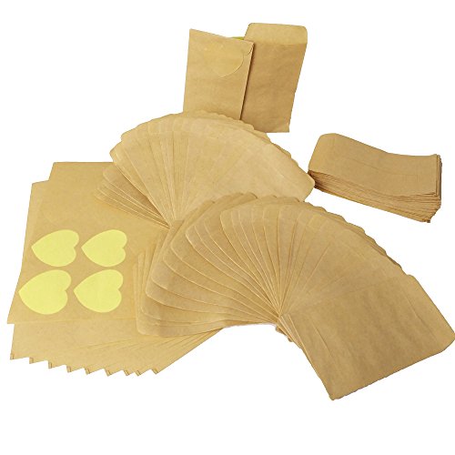 BOELLRUNO 6 * 10cm 100Stück Kleine Mini Papiertüten Papierbeutel Kraftpapier Kraftpapierbeutel Süßigkeitstasche Samentüten Geschenktüten+120Stück Herzförmiger Kraftpapier-Aufkleber BOELLRUNO 6 * 10cm 100Stück Kleine Mini Papiertüten Papierbeutel Kraftpapier Kraftpapierbeutel Süßigkeitstasche Samentüten Geschenktüten+120Stück Herzförmiger Kraftpapier-Aufkleber von BOELLRUNO