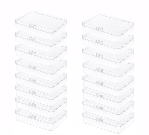 BOELLRUNO 18Stk Kleine Aufbewahrungsbox Plastik Transparent mit Deckel zum Klappen Mini Plastik Boxen 9.5x 6 .5x 2.6cm für Kleine Perlen Pillen Schmuck Schrauben Sortierbox Bastelzubehör BOELLRUNO 18Stk Kleine Aufbewahrungsbox Plastik Transparent mit Deckel zum Klappen Mini Plastik Boxen 9.5x 6 .5x 2.6cm für Kleine Perlen Pillen Schmuck Schrauben Sortierbox Bastelzubehör von BOELLRUNO