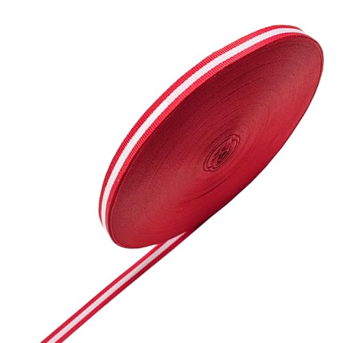 Rot und Weiß Festival Bänd, 55 Meters X 10 mm Rot Gestreiftes DIY Deko Grosgrain Polyester Schleife Bander für DIY Weihnachtsdeko, Geschenkverpackung, Hochzeitsdeko Rot und Weiß Festival Bänd, 55 Meters X 10 mm Rot Gestreiftes DIY Deko Grosgrain Polyester Schleife Bander für DIY Weihnachtsdeko, Geschenkverpackung, Hochzeitsdeko von BOFA Eco Tableware