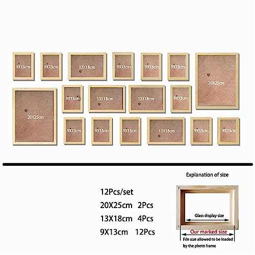 BOFIBO Objektrahmen 18 Stück Holz-Bilderrahmen for Wanddekoration, Schwarz-Weiß-Fotorahmen, Wandbehang mit, klassischer Holzrahmen, Foto-Dekoration(Wood Photo Frame) von BOFIBO