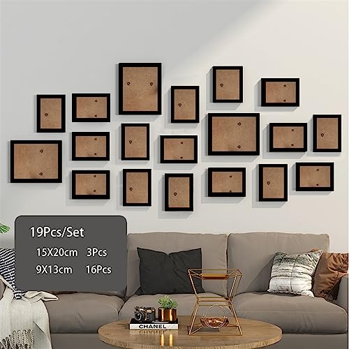 Objektrahmen 14/19Pcs Foto Rahmen for Bilder Wand Bilderrahmen Holz Rahmen for Wand Hängen Foto Dekor Hochzeit Party hause Dekoration(Black Photo Frame,Imitation wood) von BOFIBO