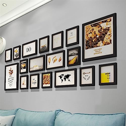 Objektrahmen 9/14/18Pcs Natürliche Holz Bilderrahmen for Bilder Wand Hängen Foto Rahmen Kleine Bilderrahmen Hause decor Foto Dekor Geschenk(18pcs B-01) von BOFIBO