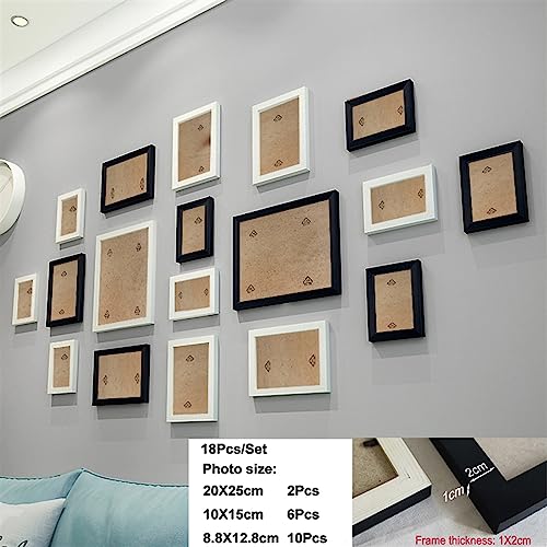 Objektrahmen 9/14/18Pcs Natürliche Holz Bilderrahmen for Bilder Wand Hängen Foto Rahmen Kleine Bilderrahmen Hause decor Foto Dekor Geschenk(18pcs photo frame B) von BOFIBO